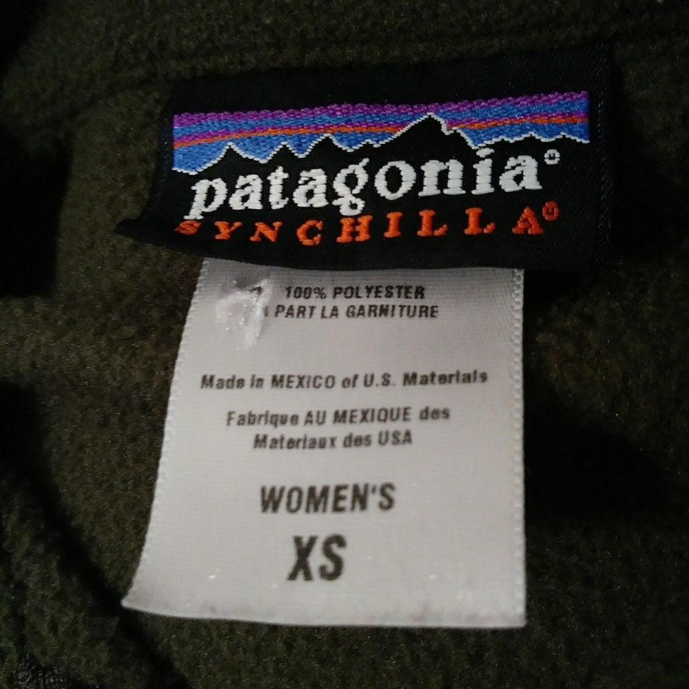 PATAGONIA GREEN FLEECE 2 PIECE OUTFIT WOMENS XS - Picture 4 of 6